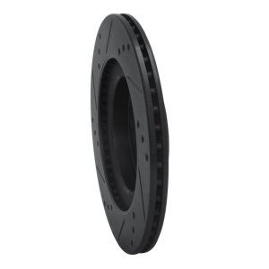Mitsubishi I-MIEV Brake Rotor (1) - Front Right - R1 Concepts - Drilled & Slotted - Black - `12-`17